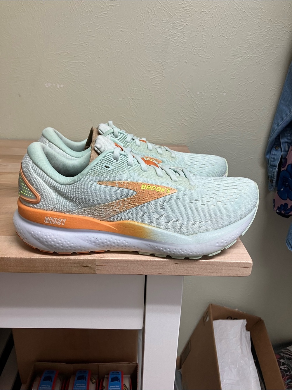Brooks Women's Mint & Peach Ghost Running Shoes